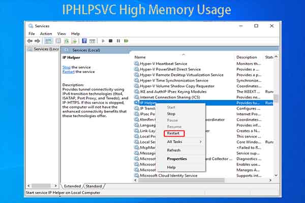 3 Fixes for IPHLPSVC High Memory Usage on Windows 10/11