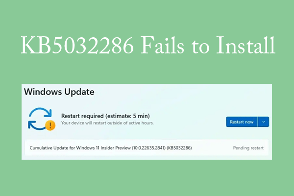 Install KB5032286 | Things to do When KB5032286 Fails to Install