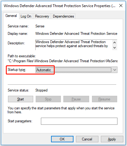 restart Windows Defender services