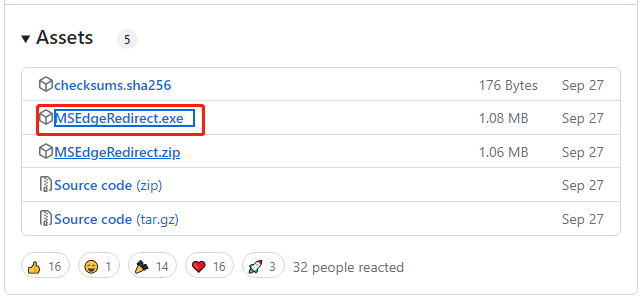 download MSEdgeRedirect from GitHub