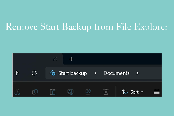 How to Git Rid of the Start Backup Button in File Explorer