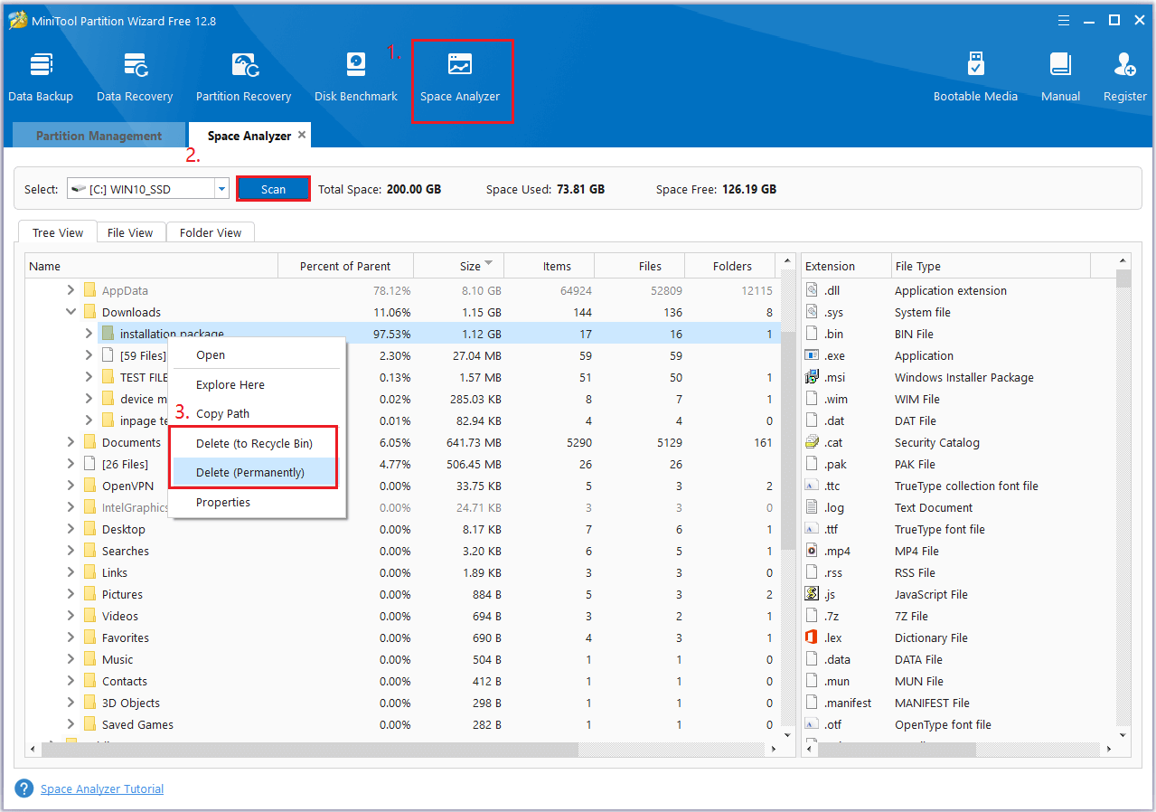 use Space Analyzer