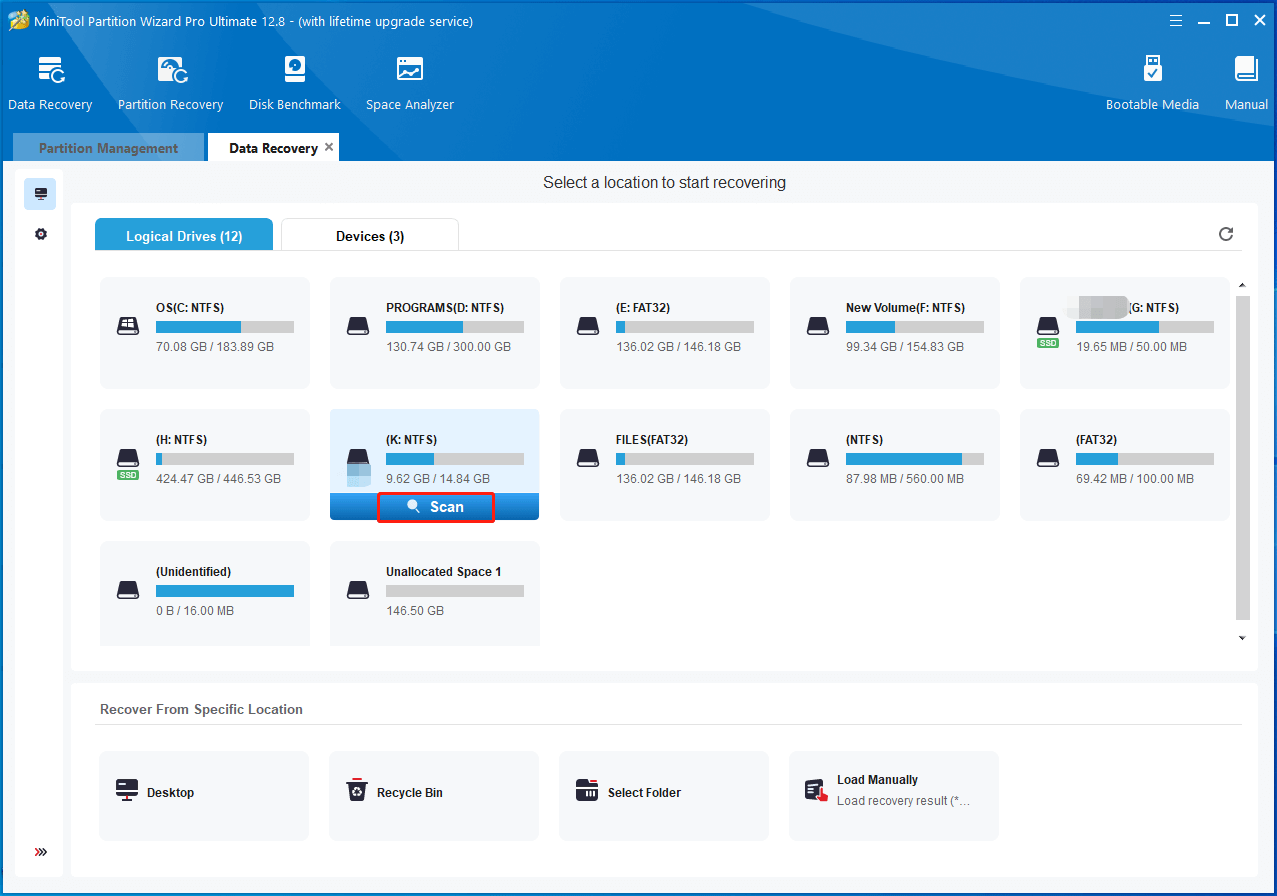 scan the SD card