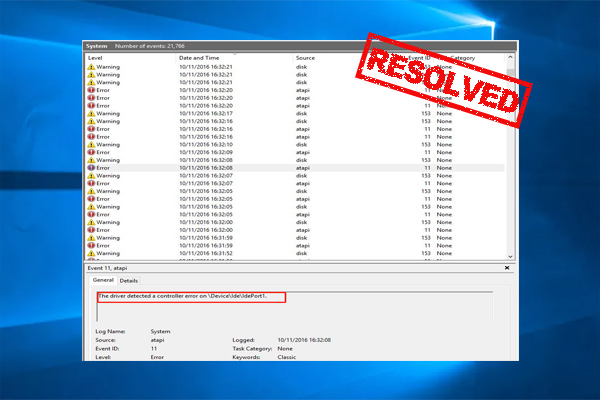 Driver Detected Controller Error on \Device\Ide\IdePort1? [Fixed]