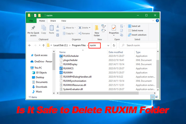 What Is RUXIM & Can I Delete RUXIM Folder? Get the Answer Now