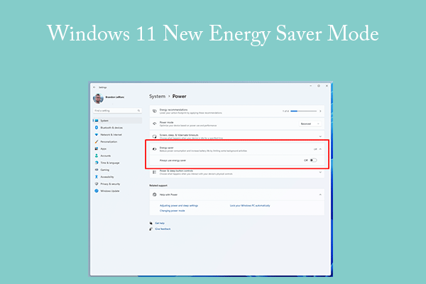 Microsoft Is Planning to Add an Energy Saver Mode