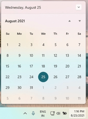 Windows 11 Calendar