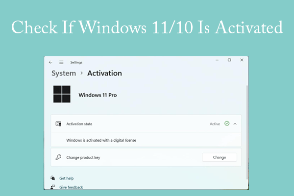 How to Check If Windows 11/10 Is Activated
