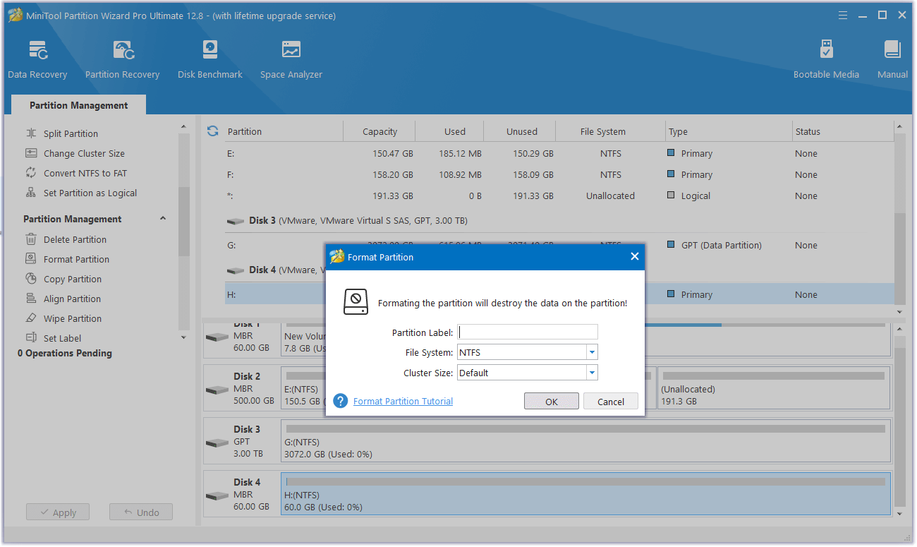 use the Format Partition feature