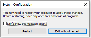 restart the computer