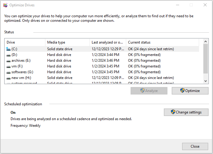 perform SSD TRIM