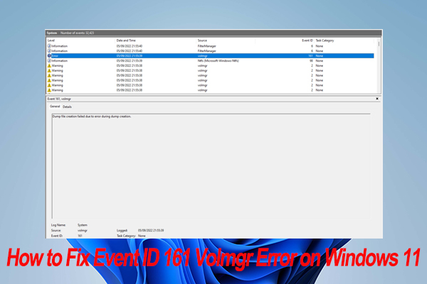 8 Solutions to Fix Event ID 161 Volmgr Error on Windows 11/10