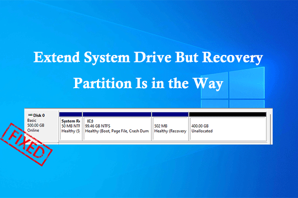 Windows 10 Can’t Extend Volume Recovery Partition in the Way