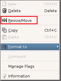 select Resize/Move
