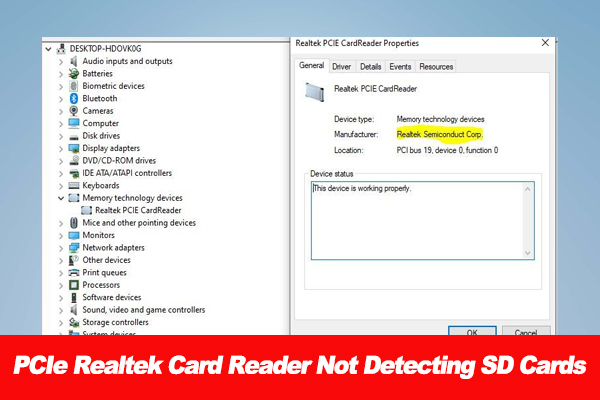 How to Fix PCIe Realtek Card Reader Not Detecting SD Cards