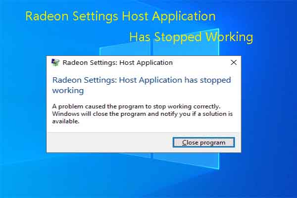 Fixed: Radeon Settings Host Application Has Stopped Working
