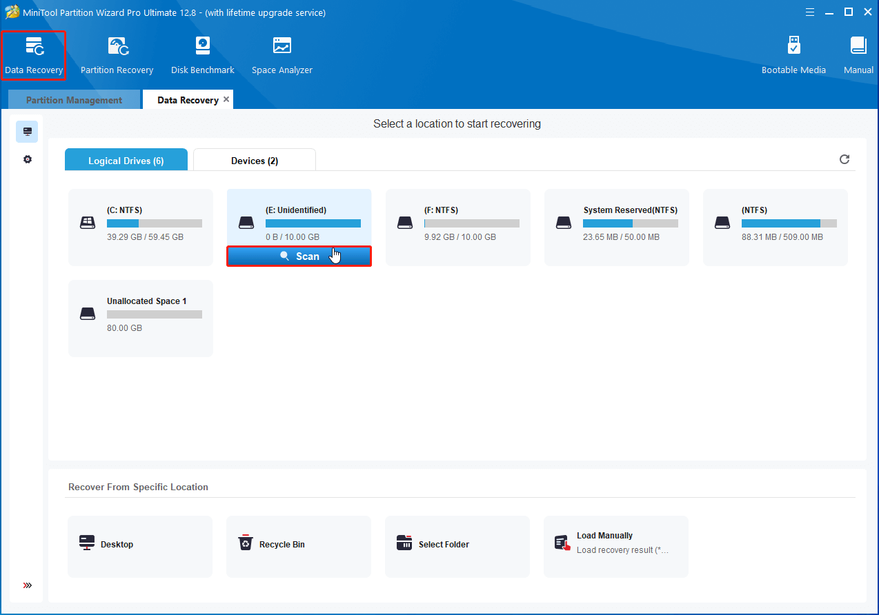 Scan the ReFS partition