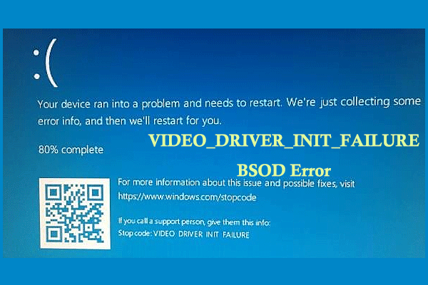 VIDEO_DRIVER_INIT_FAILURE: How to Fix the BSOD Error?