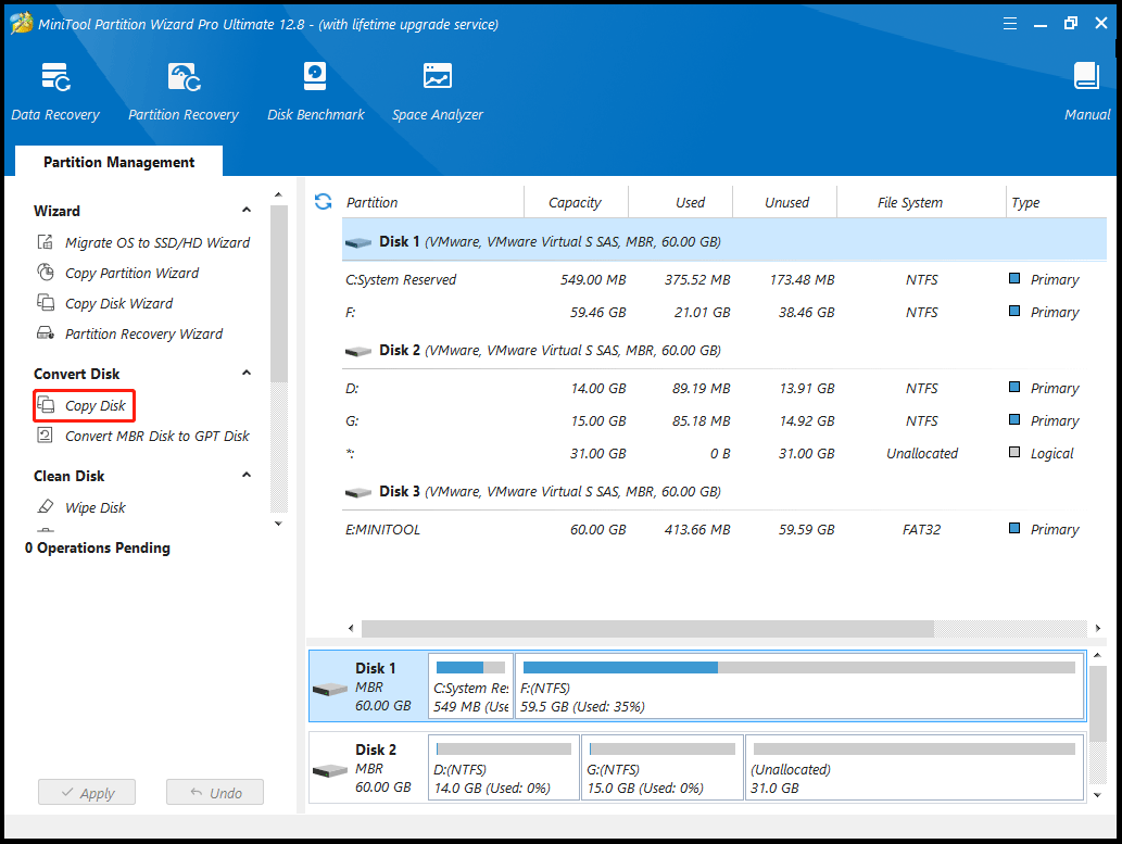 select Copy Disk