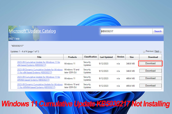 How to Fix Update KB5030217 Not Installing on Windows 11