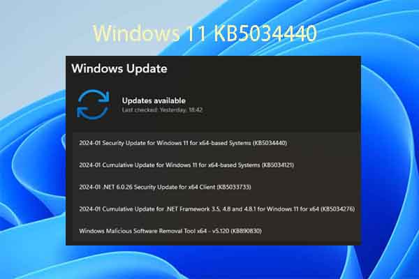 Windows 11 KB5034440: First Windows Security Update of 2024