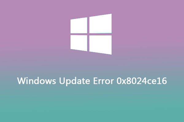 Fixed: Windows Update Error Code 0x8024ce16