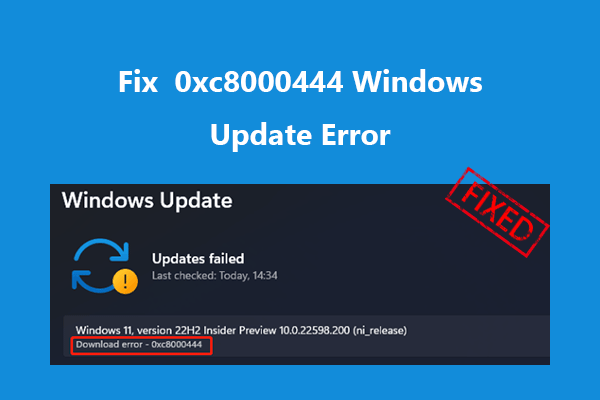 0xc8000444 Windows Update Error: How to Troubleshoot It?
