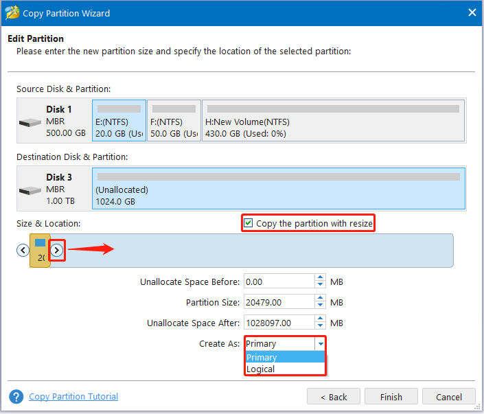 modify copy settings