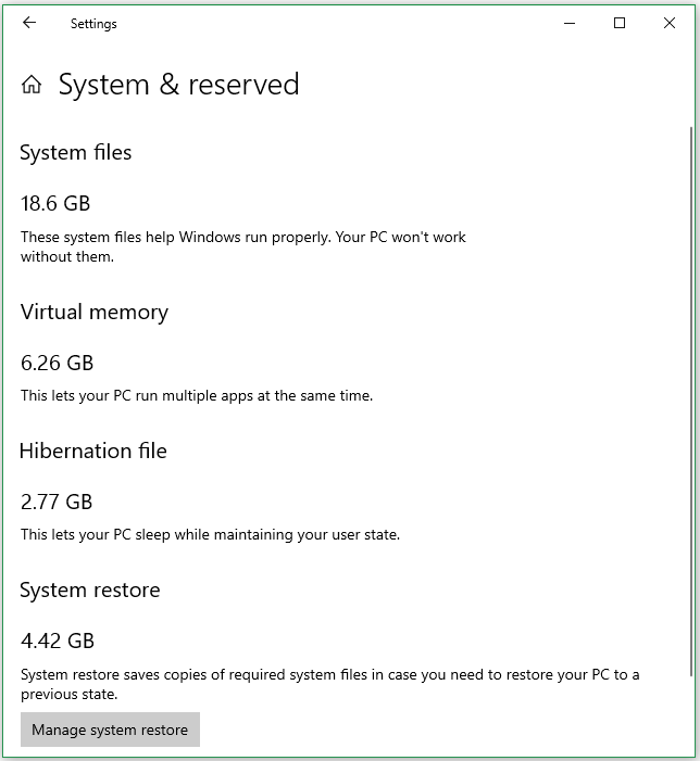 what are system and reserved files