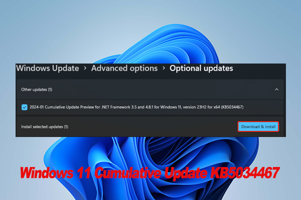 Get Windows 11 Cumulative Update KB5034467 & Fix Its Known Issues