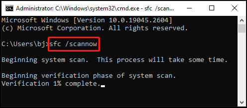 perform a SFC scan