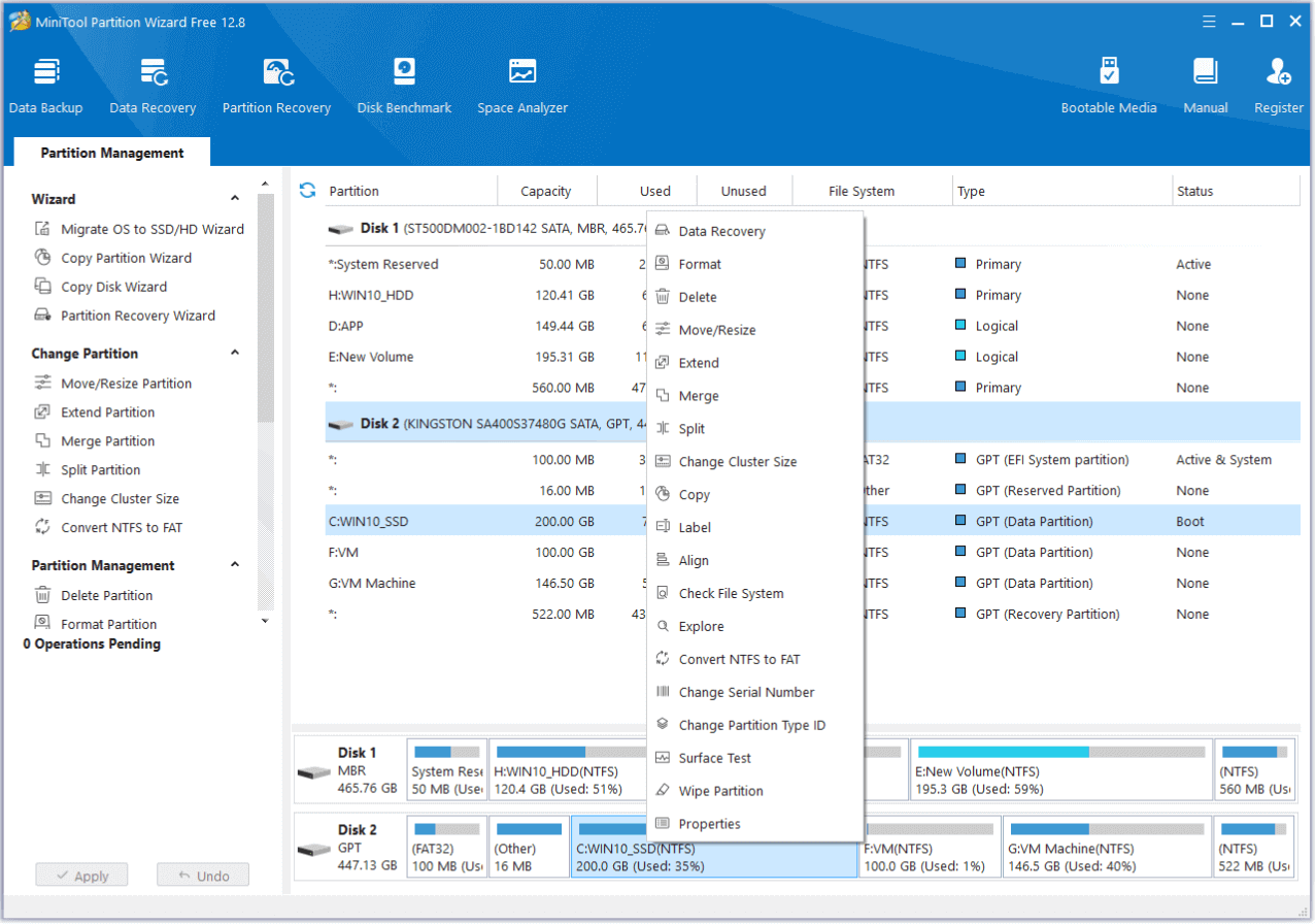 Use MiniTool Partition Wizard