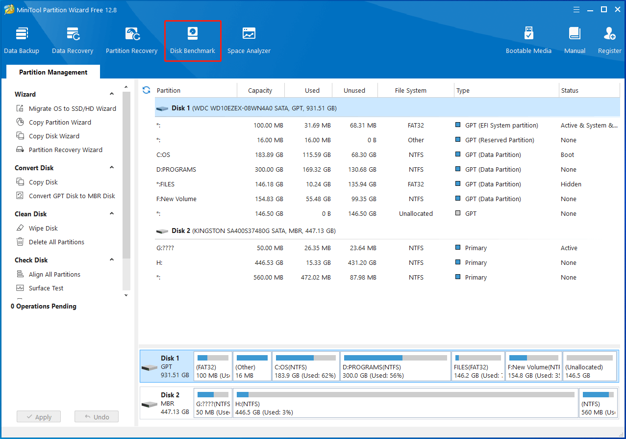 click Disk Benchmark