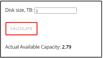 figure out the actual available capacity