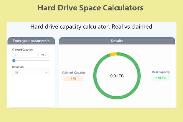 Hard Drive Space Calculators Calculate Actual Capacity