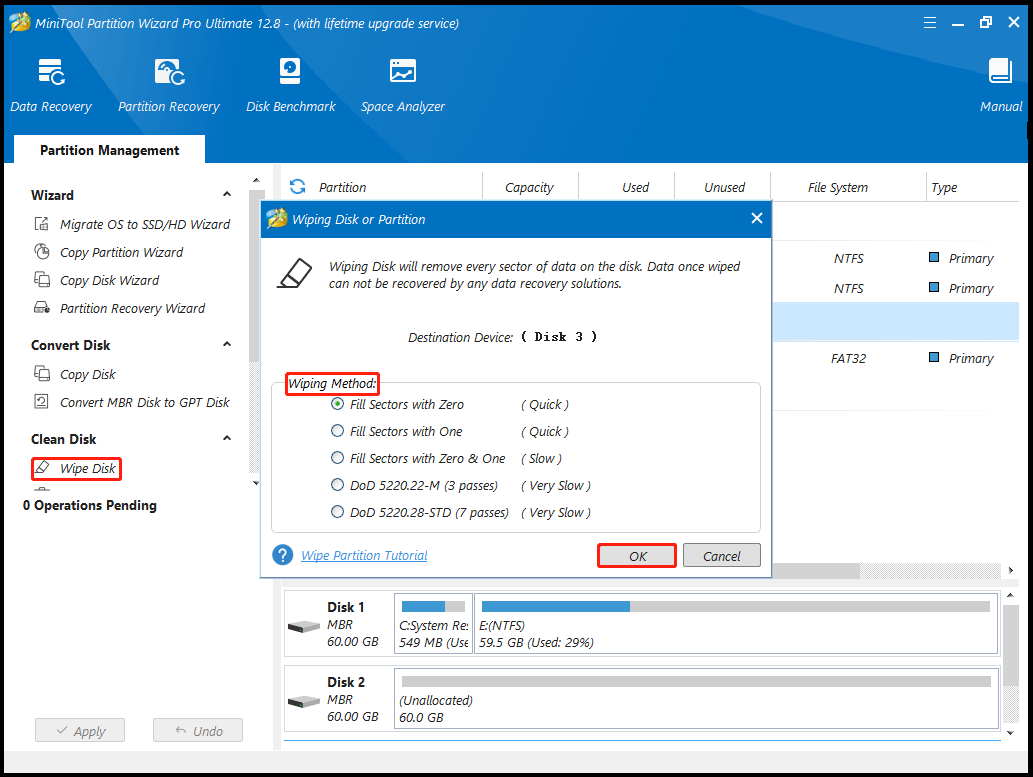 erase data