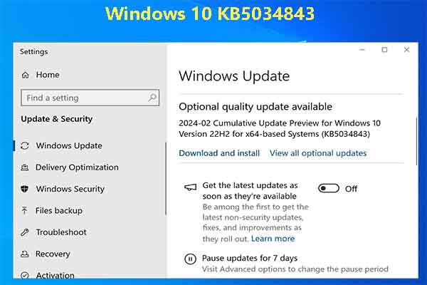 Windows 10 KB5034843: Highlight, Bug Patches, Known Issues