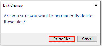 tap Delete Files