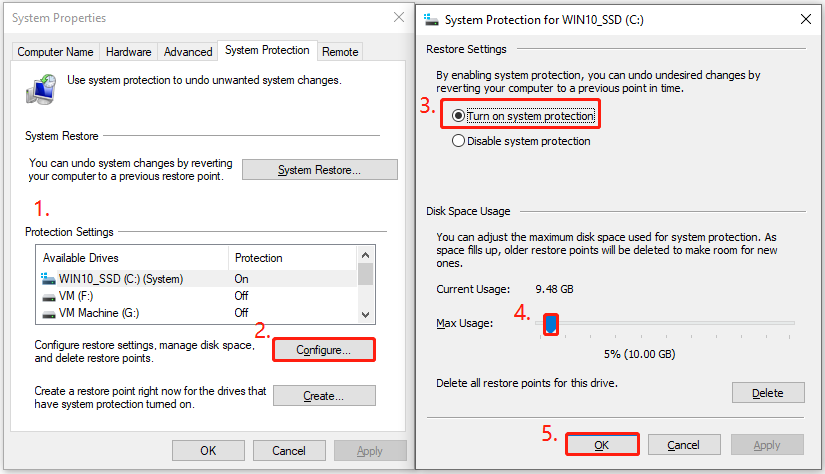 enable System Restore