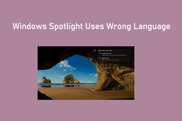 [4 Methods] Windows Spotlight Uses Wrong Language