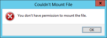 you don’t have permission to mount the file