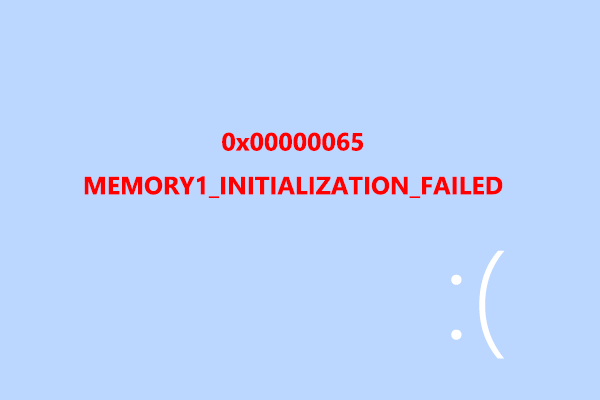 0x00000065 MEMORY1_INITIALIZATION_FAILED: Try These Fixes!