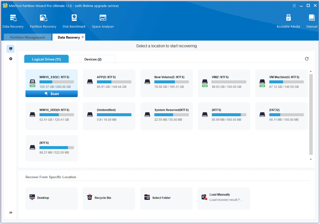 use Data Recovery feature