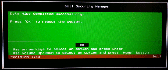 Dell secure erase SSD