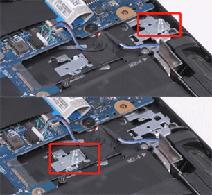 move the SSD screw mount