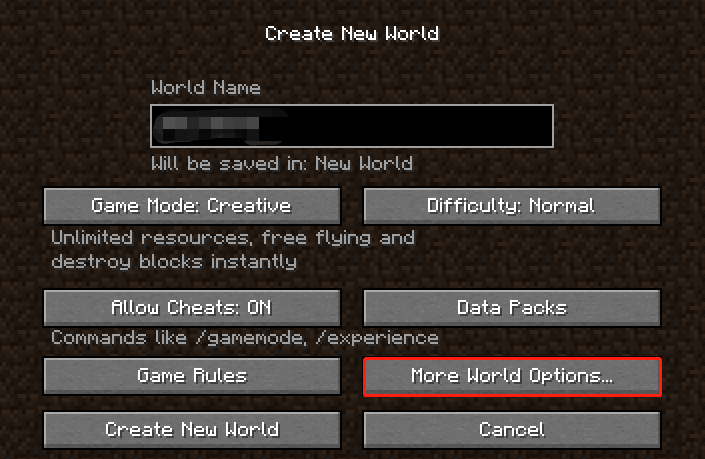 click More World Options