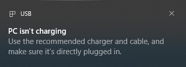 PC not charging