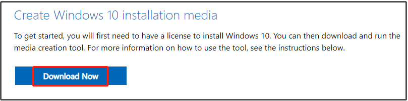 download Windows Media Creation Tool