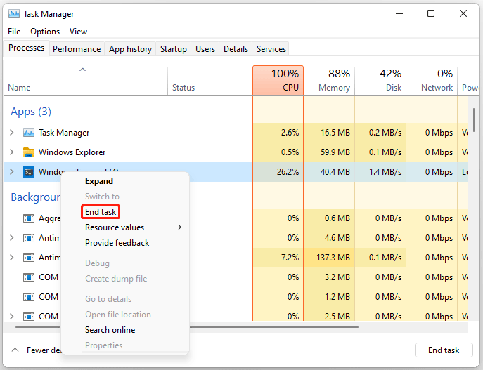 restart Windows Terminal