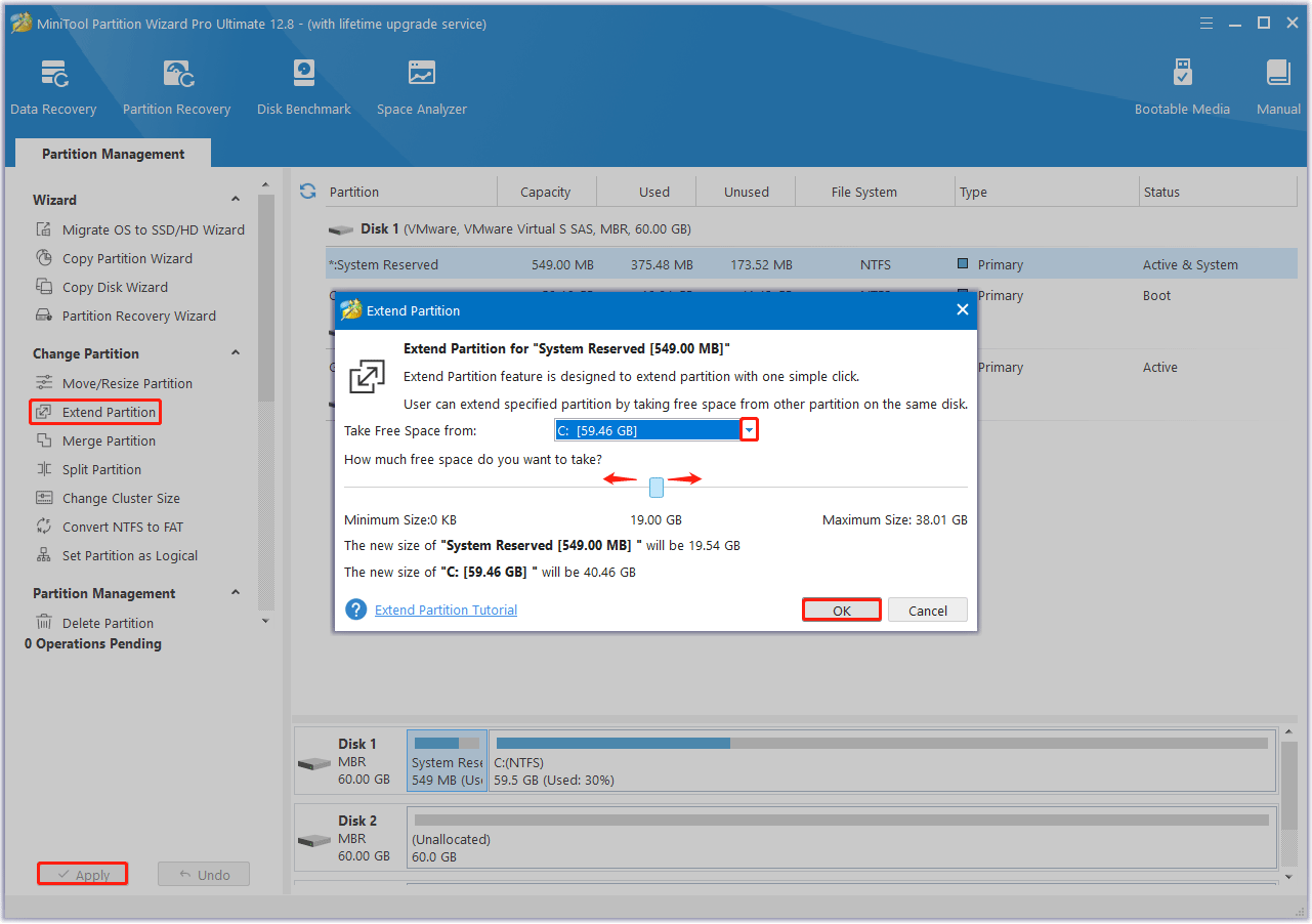 extend the system partition